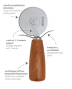 [Triangle] Pizza Cutter Plum wood, Ø 7cm, in Gift Box - HANKOOK