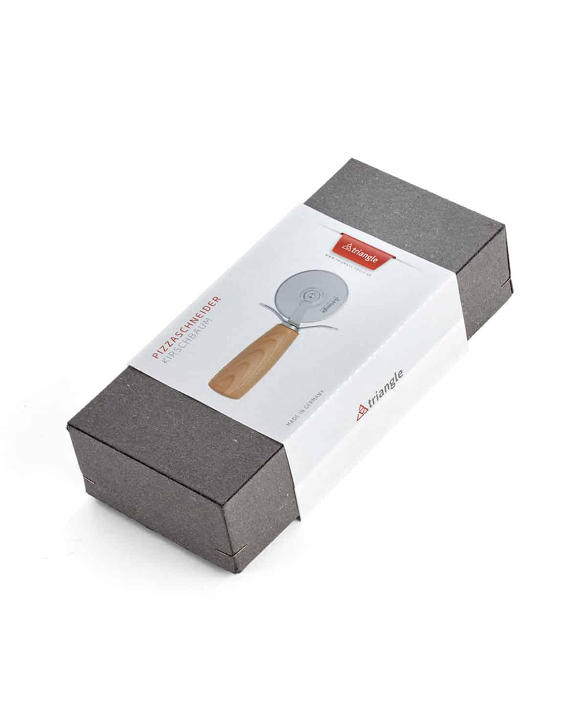 [Triangle] Pizza Cutter Plum wood, Ø 7cm, in Gift Box - HANKOOK