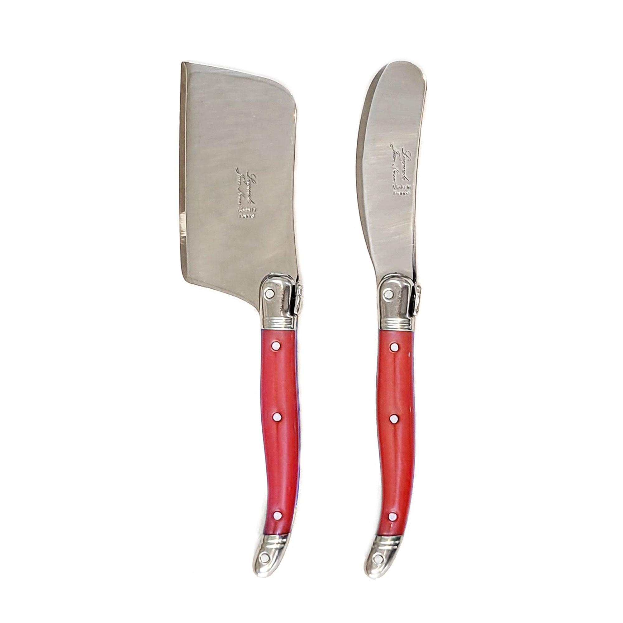 Laguiole Jean Neron] Butter Knife and Cheese Cutter set, 6 Color opti