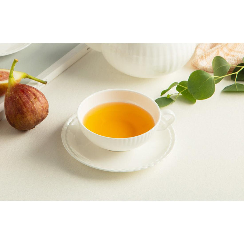 [Whitebloom] Ruffle 2-Piece Tea Cup/Saucer set, Serving for 1 - HANKOOK