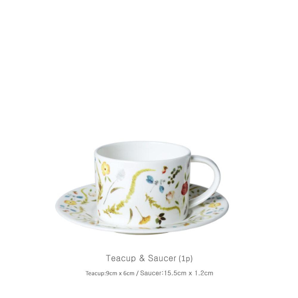 [Twig New York] Scandinavian Floral Cup & Saucer - HANKOOK