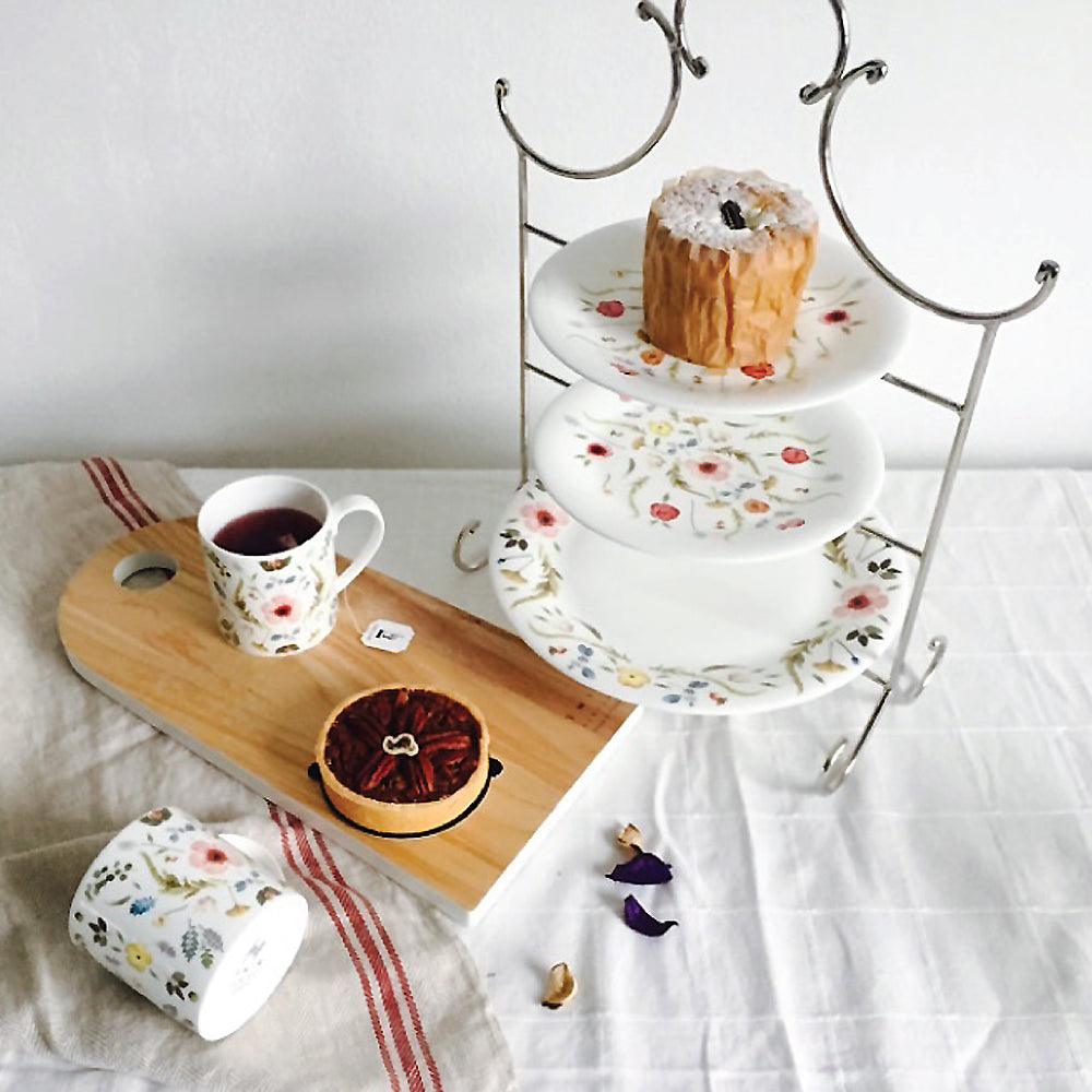 [Twig New York] Scandinavian Floral 8" Accent Plate set, 2pcs - HANKOOK