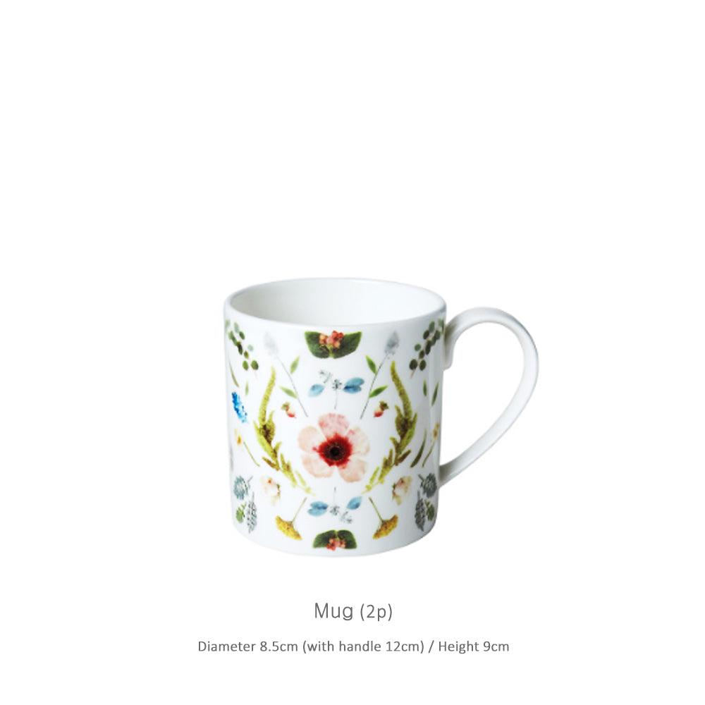 [Twig New York] Scandinavian Floral Mug set, 2pcs - HANKOOK