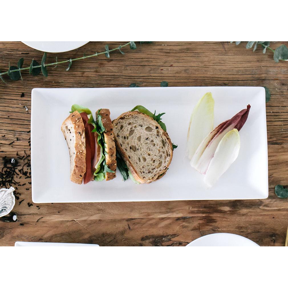 [Whitebloom] 13" Linen Rectangular Plate - HANKOOK