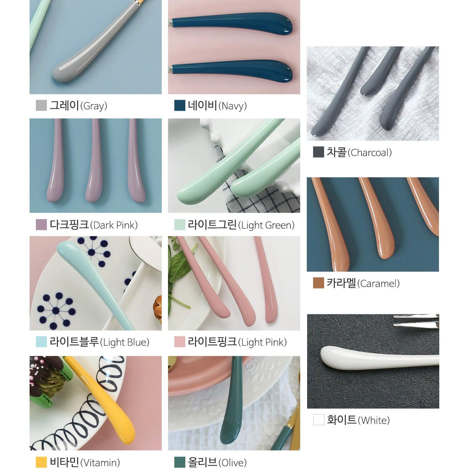 [Bogen]  Swan Gold Kids set, Spoon/Fork/Chopsticks, 4pcs - HANKOOK