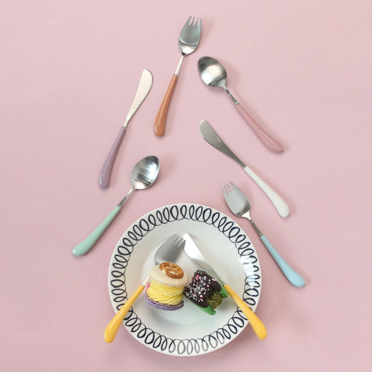 [Bogen] Swan Satin Toddler set, Spoon, Fork & Knife, 3pcs - HANKOOK