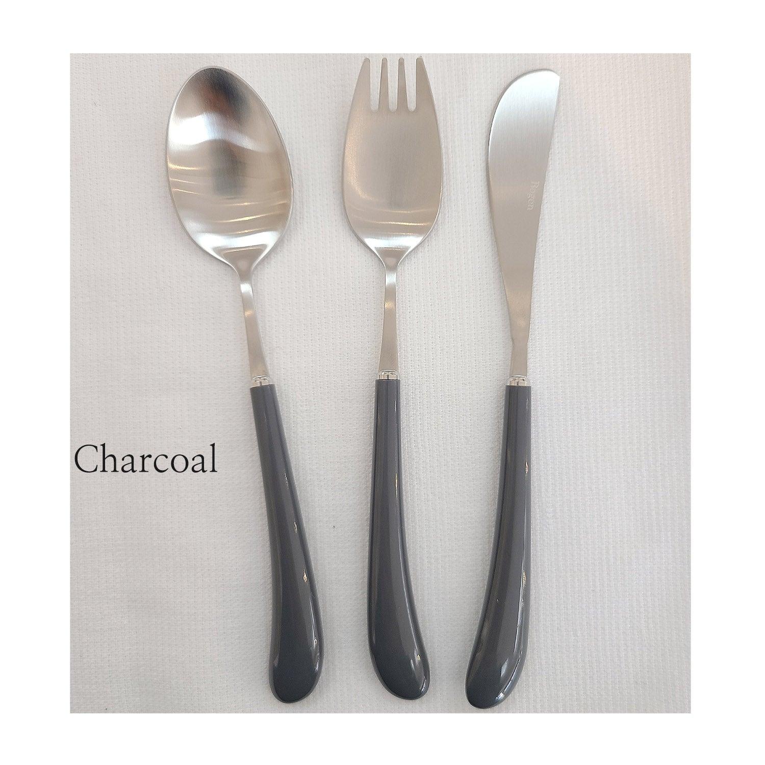 [Bogen] Swan Satin Toddler set, Spoon, Fork & Knife, 3pcs - HANKOOK
