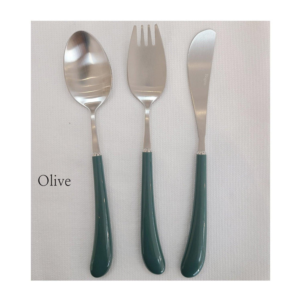 [Bogen] Swan Satin Toddler set, Spoon, Fork & Knife, 3pcs - HANKOOK