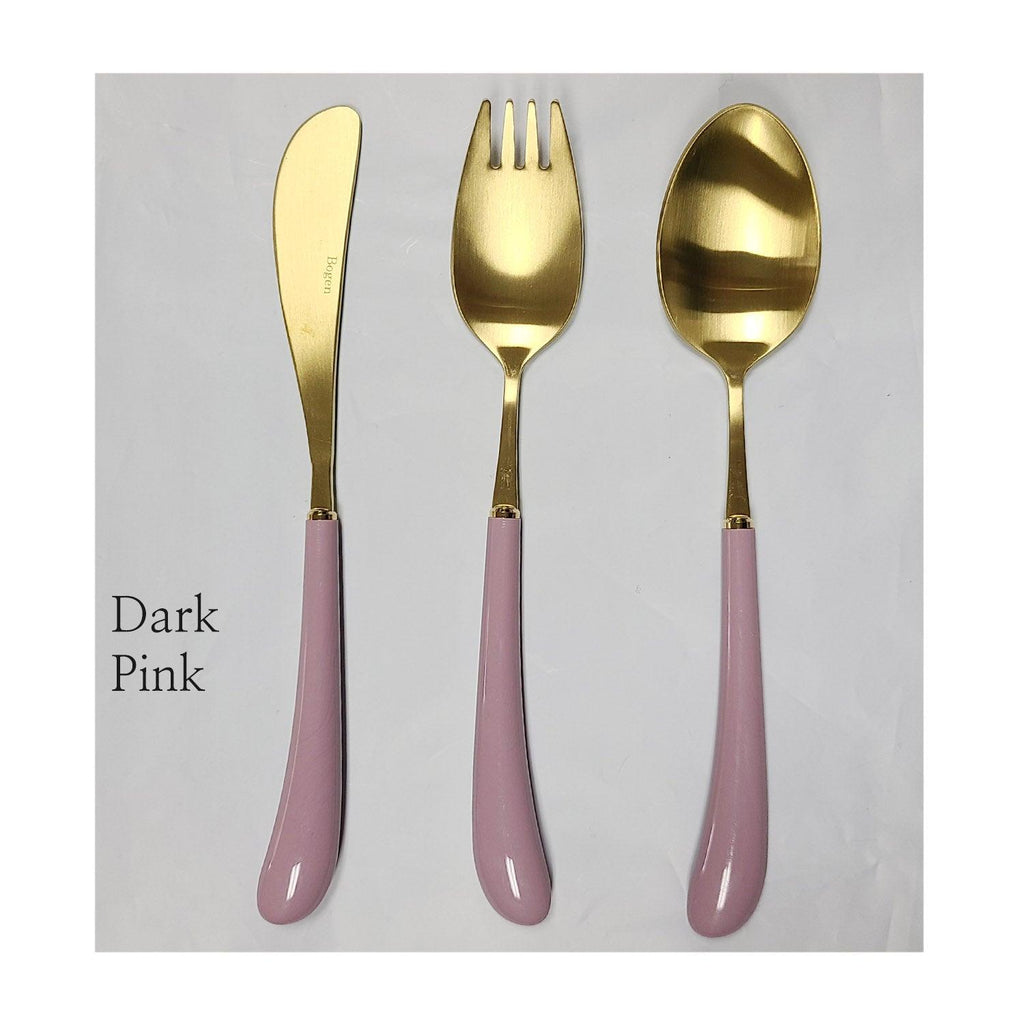 [Bogen] Swan Gold Toddler set, Spoon, Fork & Knife, 3pcs - HANKOOK
