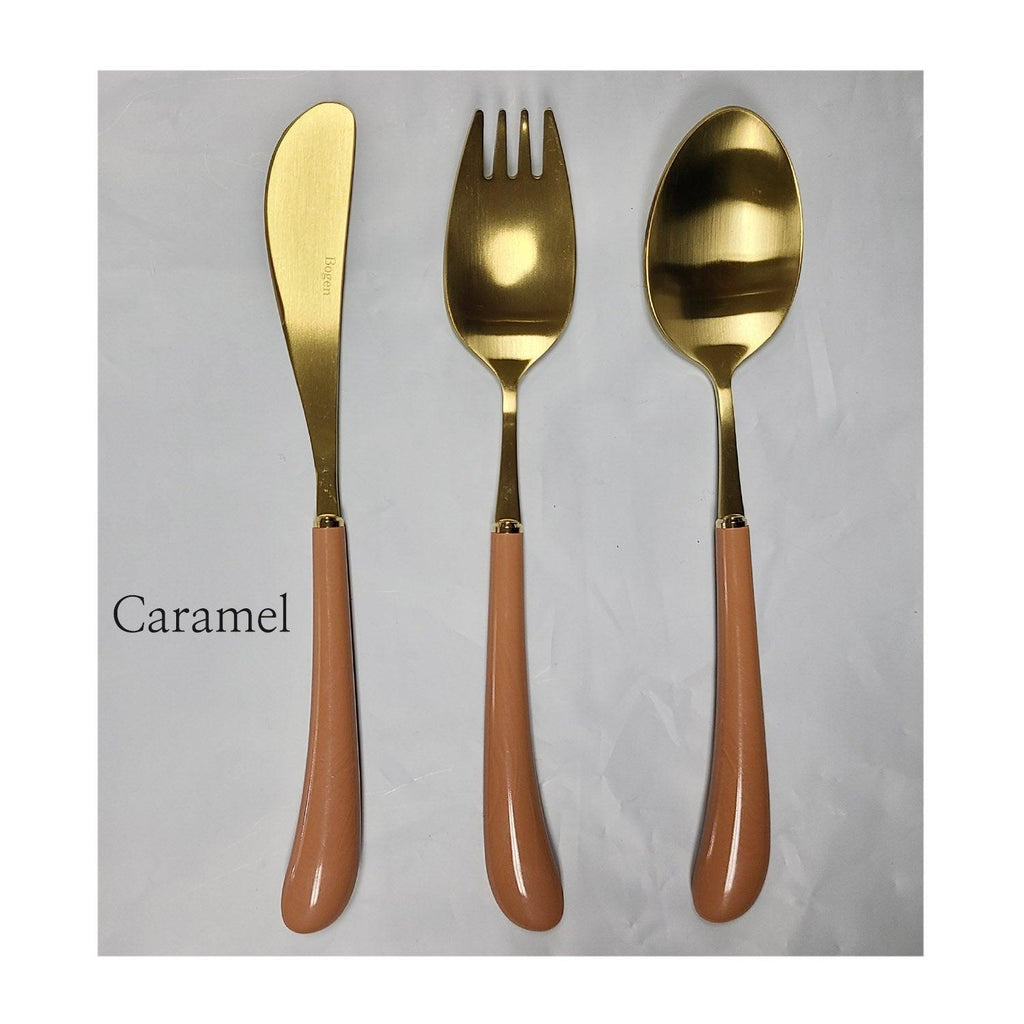 [Bogen] Swan Gold Toddler set, Spoon, Fork & Knife, 3pcs - HANKOOK