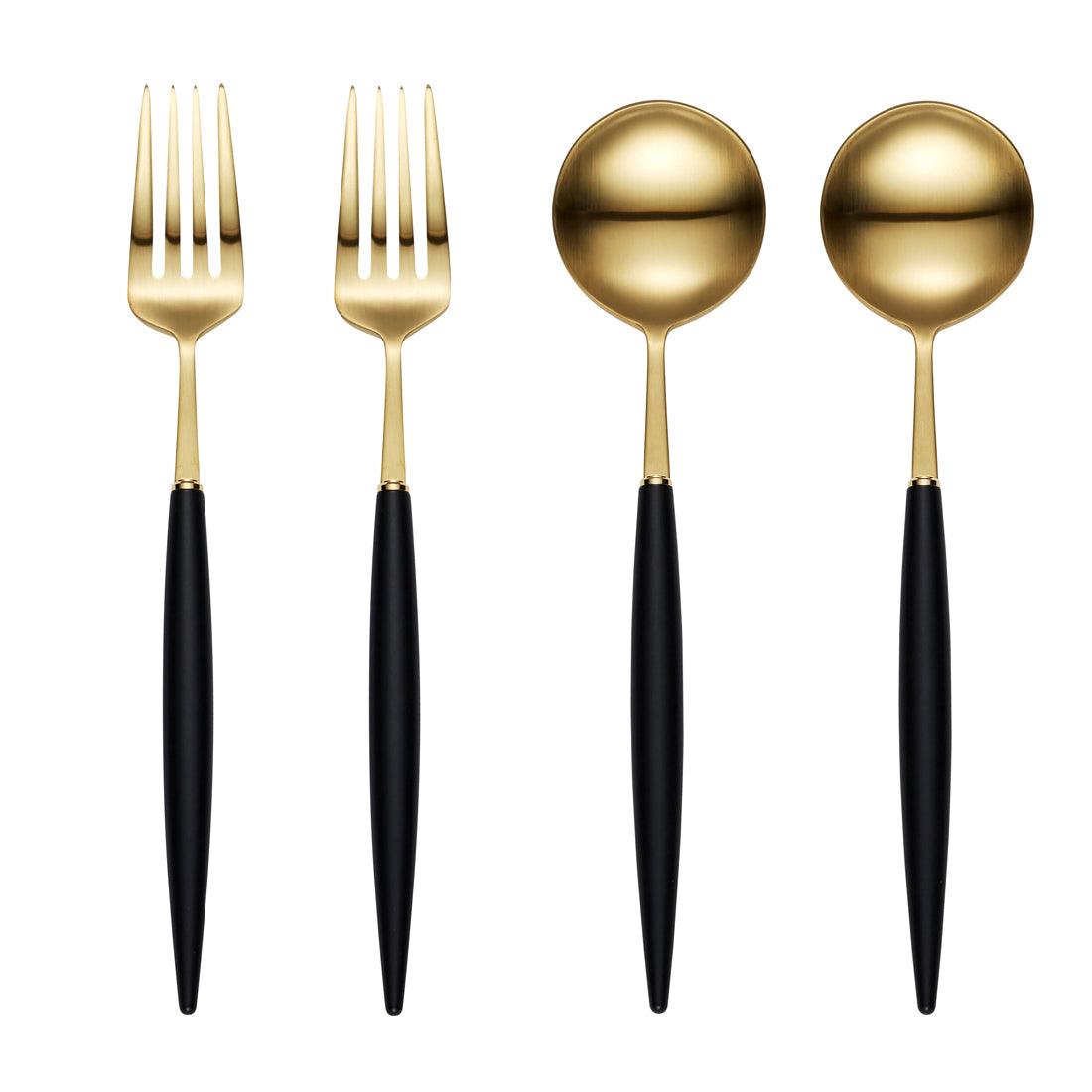 [Bogen] Eiffel Gold 2 Salad Fork & 2 Large Tea Spoon - HANKOOK