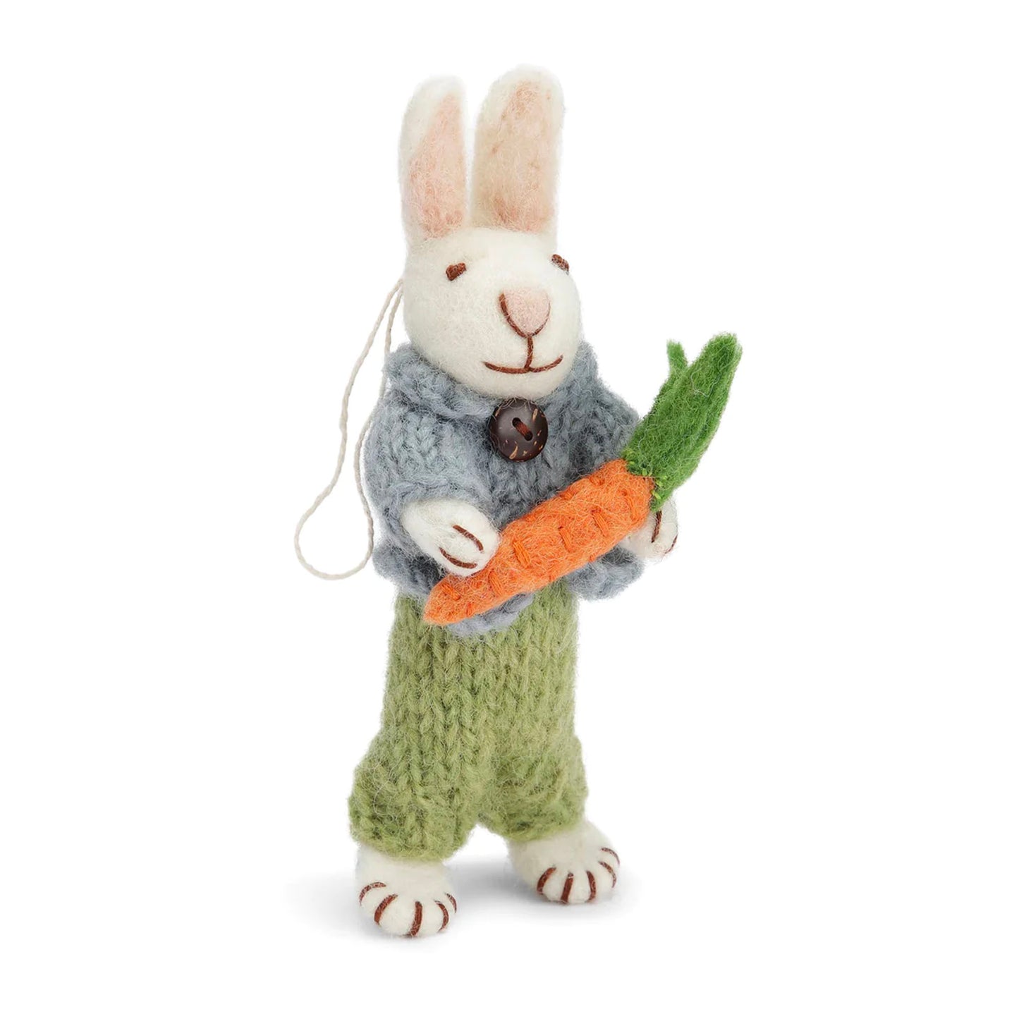 [Gry&Sif] White Bunny with Blue Jacket, Green Pants and Carrot & Rose Pants (2pc)