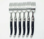 [Laguiole En Aubrac] 24-Piece Flatware in Wooden Box, BLACK - HANKOOK