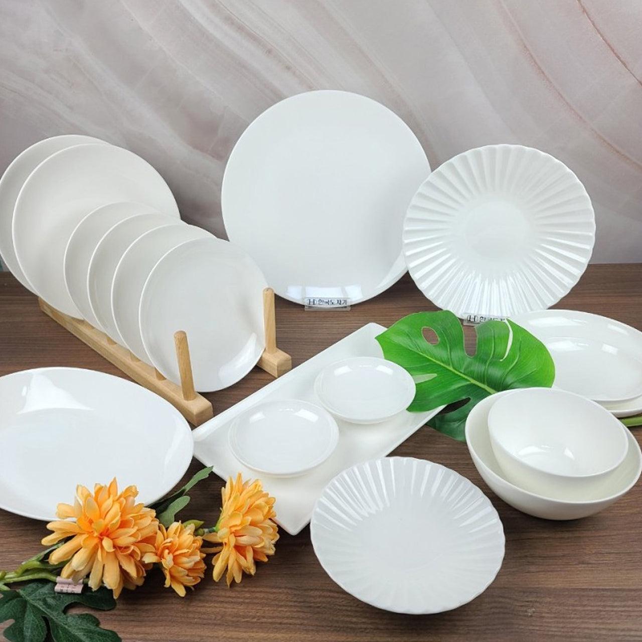 [Moire Blanc] 33-Piece Home set, Serving for 6 - HANKOOK