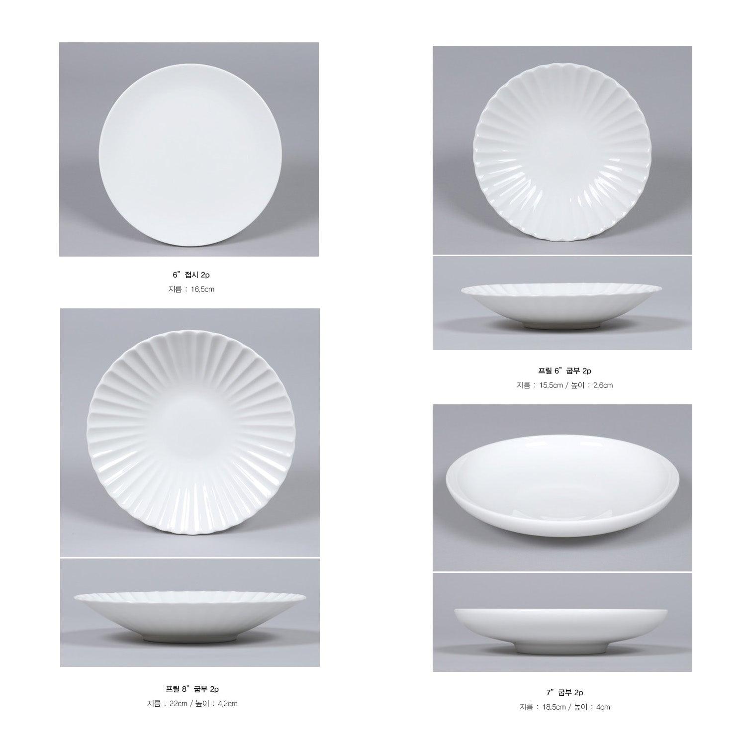 [Moire Blanc] 33-Piece Home set, Serving for 6 - HANKOOK