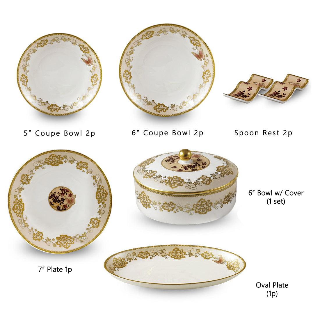 [Myung Bo] 26-Piece Home set, Serving for 2 - HANKOOK