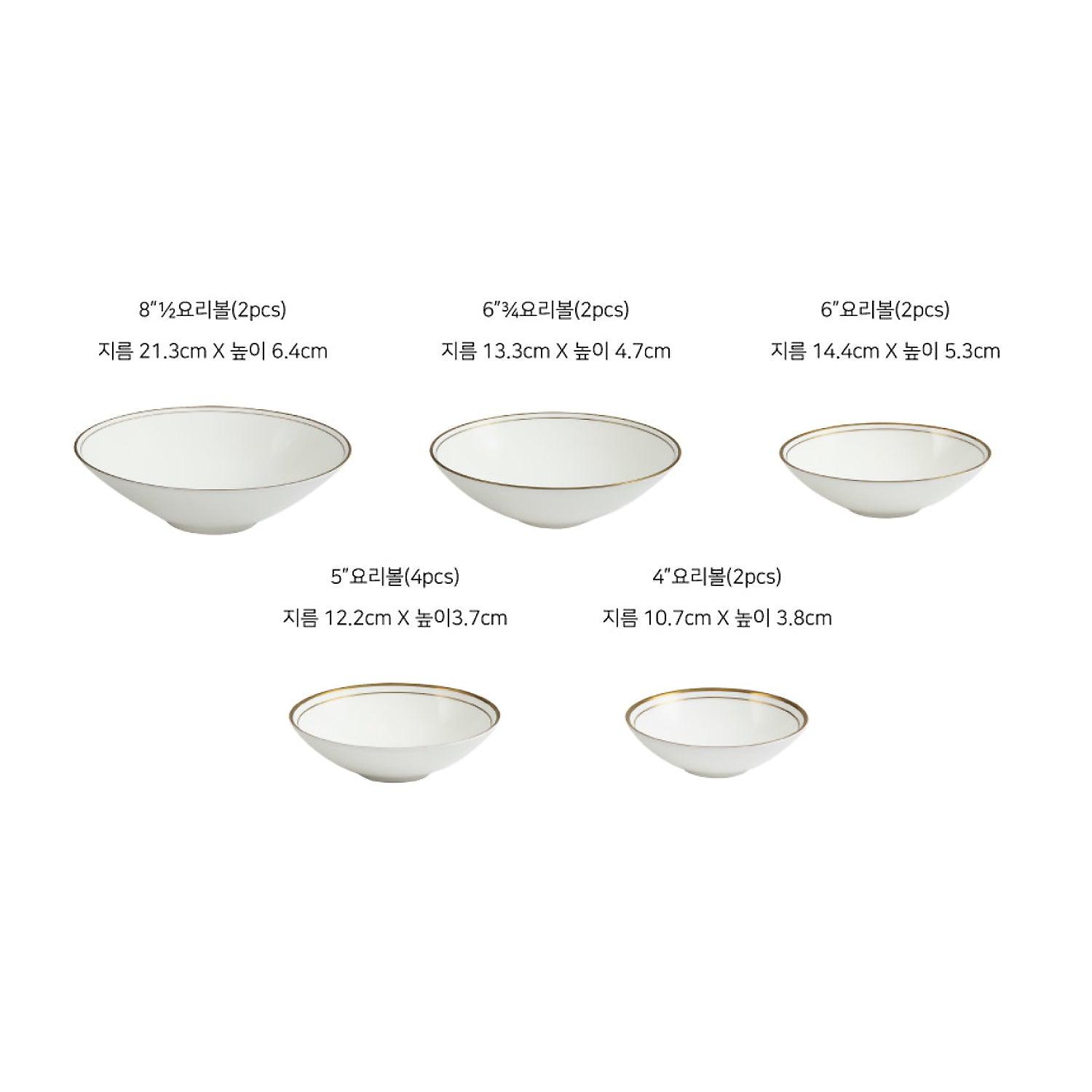 [Neo Gold] 32-Piece Home set, Serving for 6 - HANKOOK