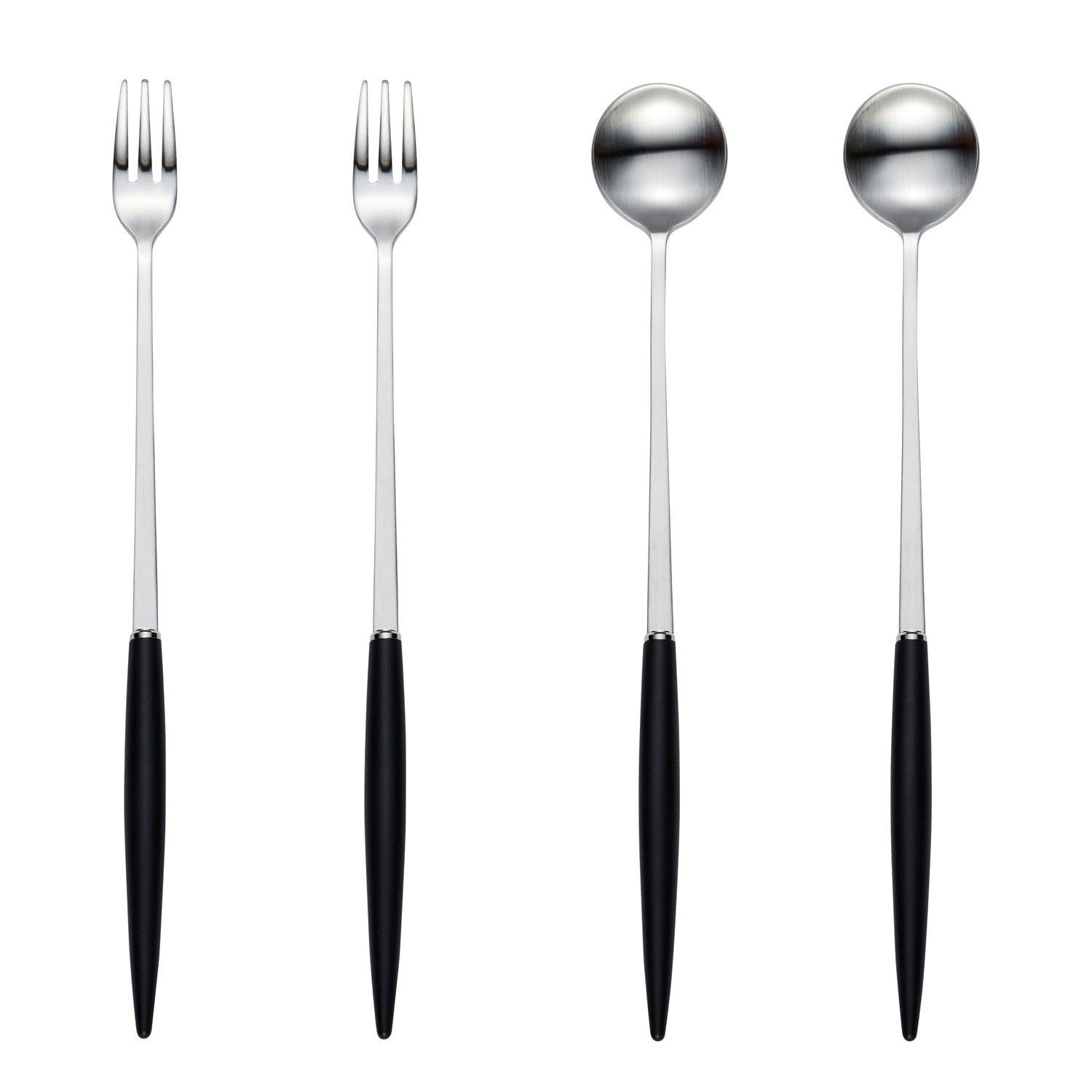 [Bogen] Eiffel Satin 2 Long  Spoon and 2 Long Fork - HANKOOK