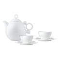 [Prouna] Geometrica White Tea Set for 2 w/ Small Tea Pot - HANKOOK
